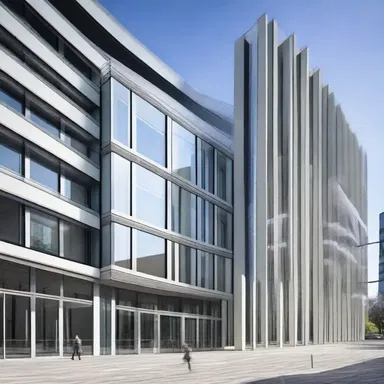 The modern architecture of the building incorporated hydraulic systems to adjust the position of windows and shades based on sunlight and weather conditions.