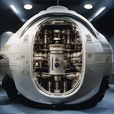 In the science fiction movie, the spaceship was equipped with hydraulic mechanisms that controlled the opening and closing of the doors.