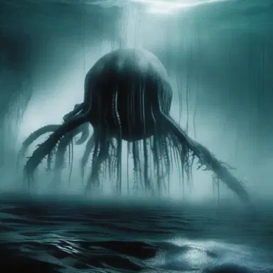 In the horror novel, a mysterious creature emerged from the deep waters, its movements resembling those of a hydraulic machine.