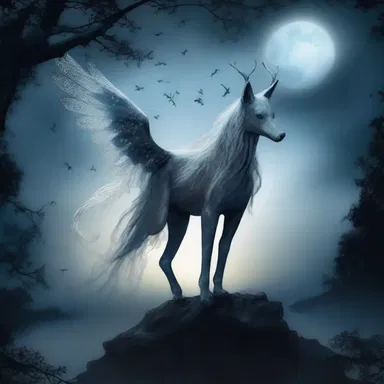 The mystical creature had delicate, palish skin that glowed under the moonlight.