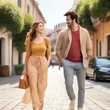 In the romantic comedy, the two main characters' lives converge unexpectedly, leading to a beautiful and love-filled journey.
