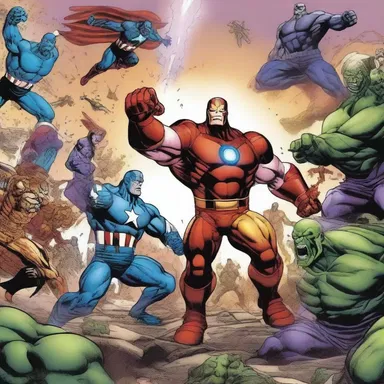 In the latest issue of the Avengers, all the superheroes converge in a epic battle against Thanos.
