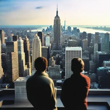 At the end of the movie, the two main characters converge at the top of the Empire State Building for a heartfelt reunion.