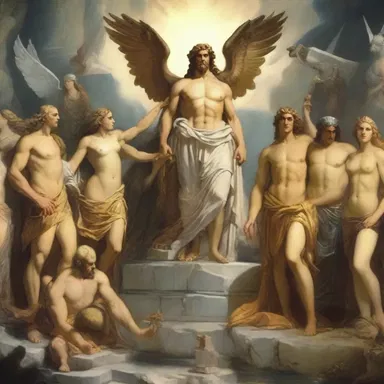 In Greek mythology, all the gods and goddesses converge on Mount Olympus to discuss important matters.