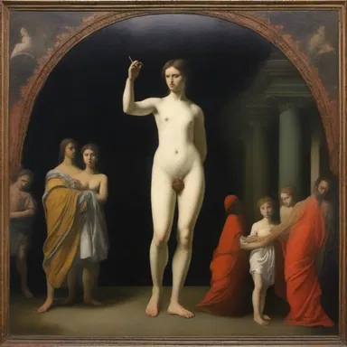 The art critic described the painting eruditely, discussing its historical context and symbolism.