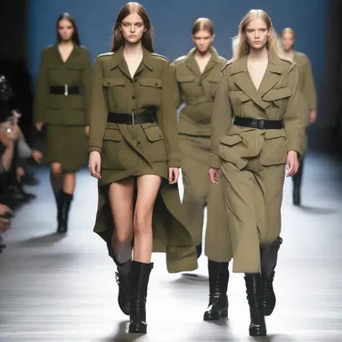 The military-inspired fashion trend has led to a reenlistment of army-style jackets and combat boots.