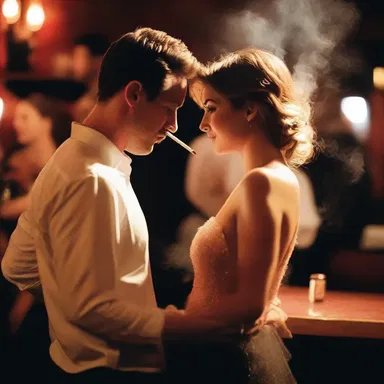 As they danced closely at the dimly lit pub, the couple was surrounded by a lingering fug of cigarette smoke.