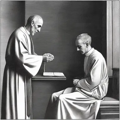 He truthfully confessed his sins to the priest during the confession.