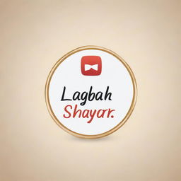 Design an elegant and captivating YouTube channel logo for 'Lagbhag Shayar', featuring artistic elements that reflect poetry and creativity in perfect harmony.