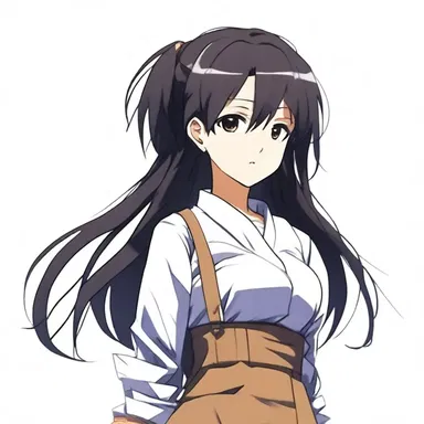 The anime character had blackish-brown hair, adding depth and contrast to their overall appearance.