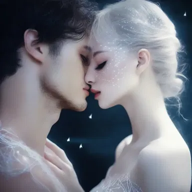 He stared into her eyes, mesmerized by the delicate form of her ciliary veins as they sparkled in the moonlight.
