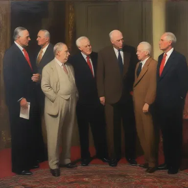 The painting displayed at the gallery depicted the beauty and depth of political incumbency.