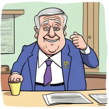 In the cartoon show, the incumbent mayor was constantly portrayed as a bumbling and ineffective leader.