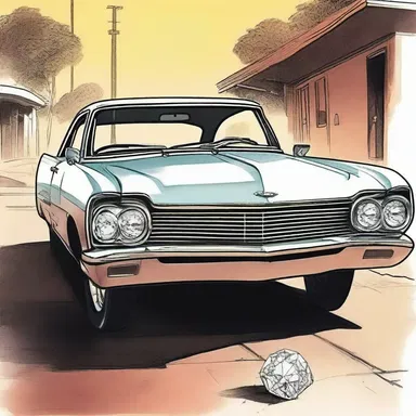 In the gripping novel, the protagonist hid a valuable diamond inside the exhaust pipe of his stolen car.