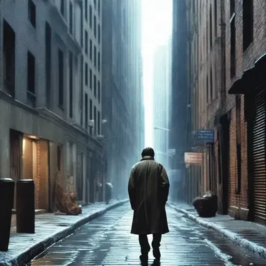 In the science fiction movie, the protagonist finds themselves trapped in an impasse, unable to escape the mysterious street with only one way in or out.