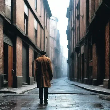 In the science fiction movie, the protagonist finds themselves trapped in an impasse, unable to escape the mysterious street with only one way in or out.