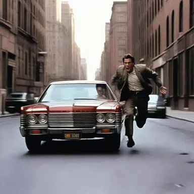 The intense car chase scene takes place in an impasse, adding suspense as the protagonist races against time to escape from the street with only one exit.