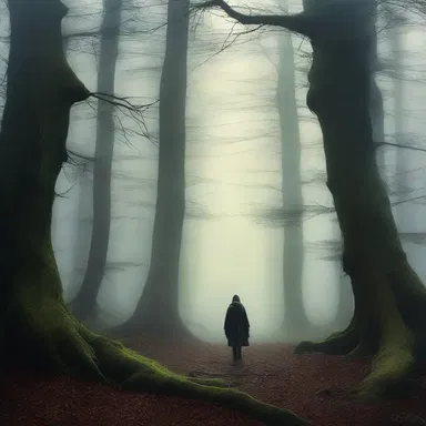 In the fantasy novel, the protagonist faces an impasse as they reach a forbidden forest with no clear path forward.
