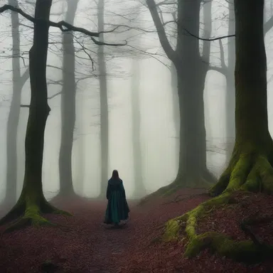 In the fantasy novel, the protagonist faces an impasse as they reach a forbidden forest with no clear path forward.