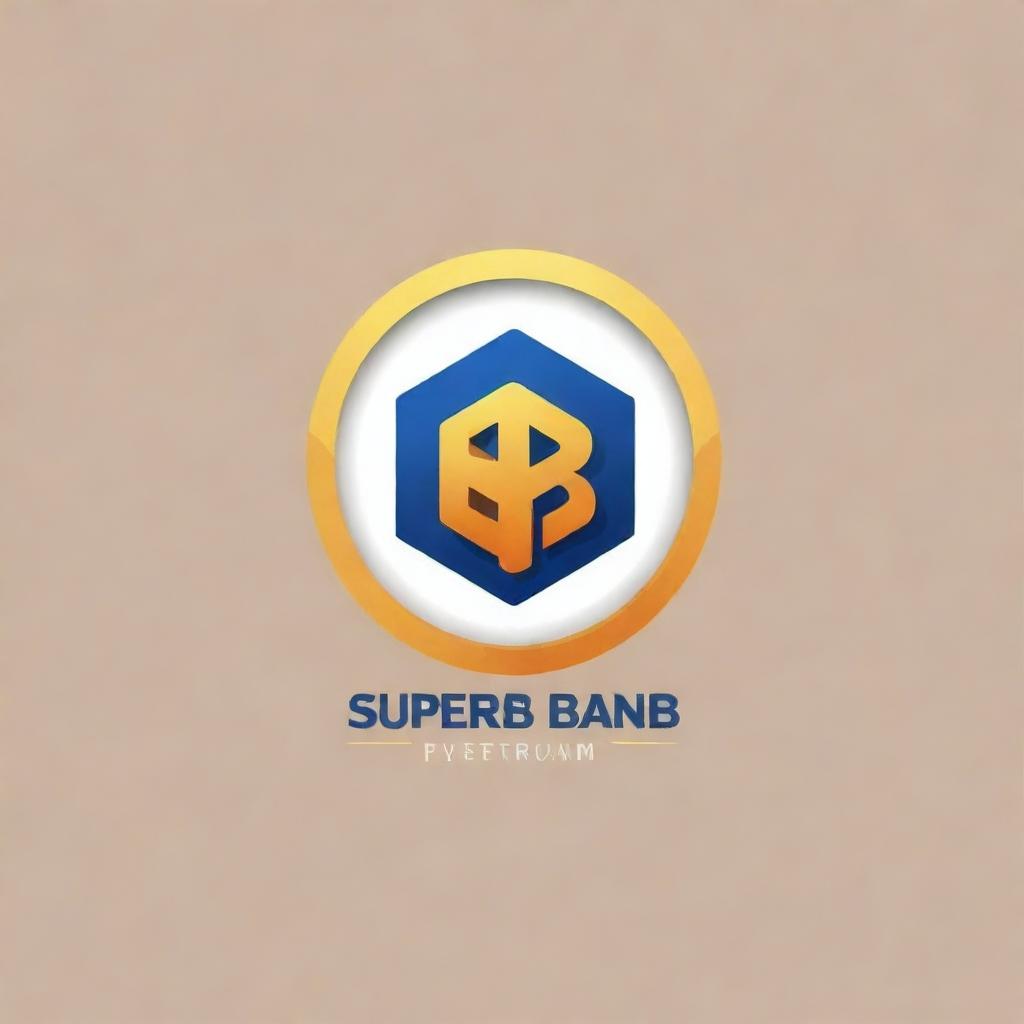 Generate an image of an online business platform logo named 'SUPER BNB'. Design it to be modern and striking, incorporating elements related to real estate and hospitality.