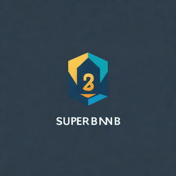 Generate an image of an online business platform logo named 'SUPER BNB'. Design it to be modern and striking, incorporating elements related to real estate and hospitality.