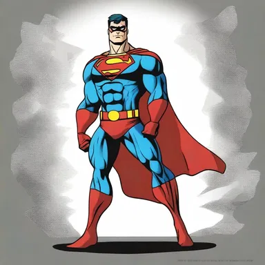 The superhero cartoon character always takes the undeviating path to justice, never swaying from his mission.