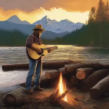 As the sun set behind the majestic mountains, he gently used the peavey to move logs, impressing his beloved with his strength and skill.