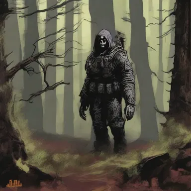 The lone survivor in the haunted forest desperately picked up the peavey, hoping it would provide some defense against the malevolent spirits lurking in the trees.