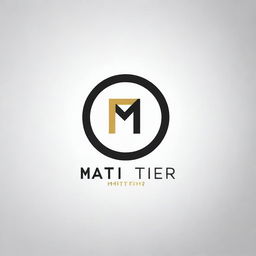 Design a sophisticated and professional logo for an online business named 'MATI TIER'. It should incorporate modern and sleek visuals, possibly with a digital or tech-inspired feel.