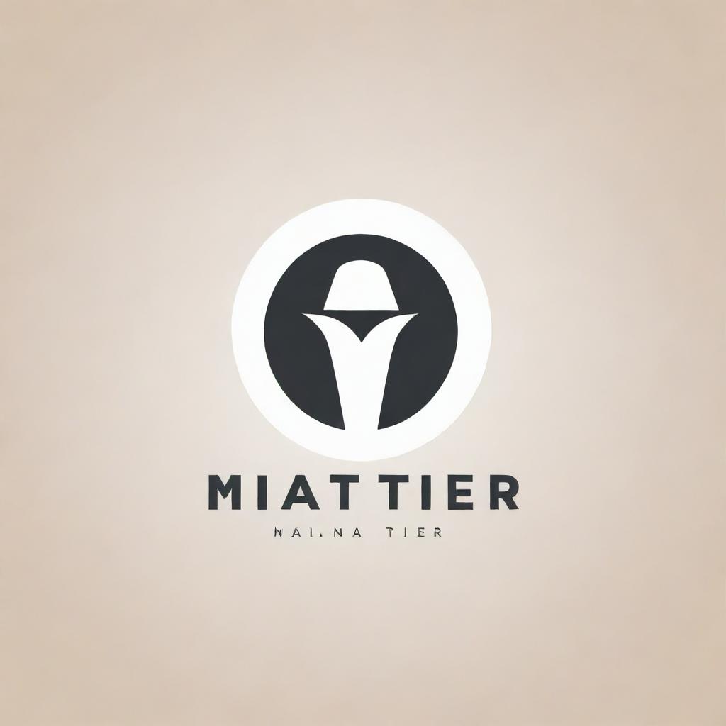 Design a sophisticated and professional logo for an online business named 'MATI TIER'. It should incorporate modern and sleek visuals, possibly with a digital or tech-inspired feel.