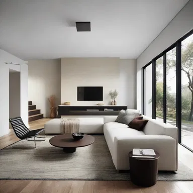 The modern minimalist style emphasizes clean lines and open spaces, avoiding any exudation of excessive ornamentation.