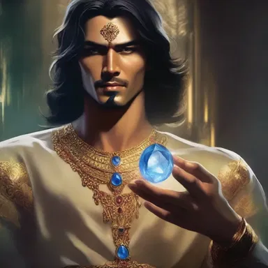 In the fantasy novel, the protagonist possessed a magical jewel embedded in their sinciput that granted them incredible powers.