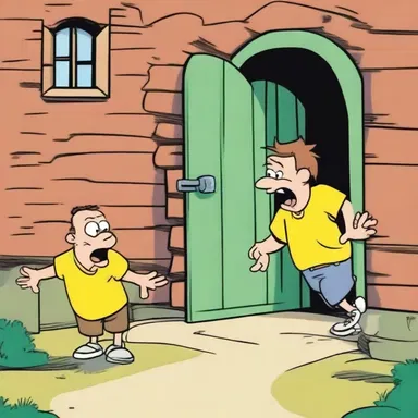 In the cartoon, the characters end up in a cul de sac and struggle to find a way out.