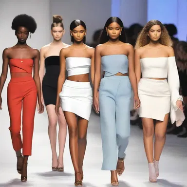 The fashion show featured a shouter on the runway, who used their loud voice to announce each model and outfit.