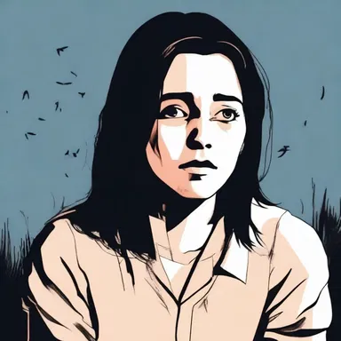 In the horror movie, the protagonist confides in her confidant about the terrifying events she has experienced.