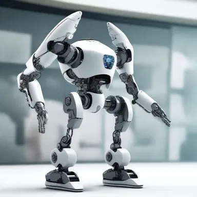 The futuristic robot had wing nuts on its joints for easy maintenance and repairs.