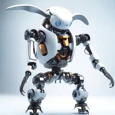 The futuristic robot had wing nuts on its joints for easy maintenance and repairs.