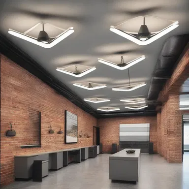The modern office building had sleek wing nuts that added an industrial touch to the light fixtures.