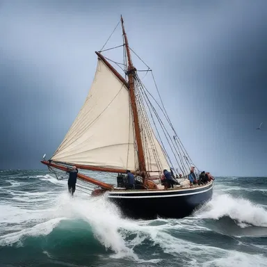During the storm, the sailors prayed fervently while tossing the sea anchor behind the boat, hoping for divine intervention to calm the raging seas.