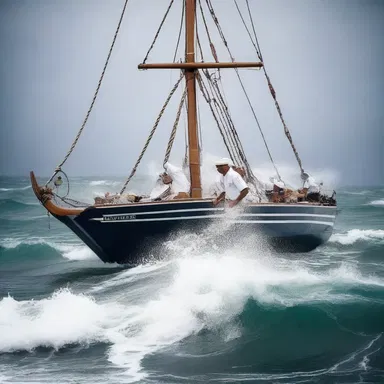 During the storm, the sailors prayed fervently while tossing the sea anchor behind the boat, hoping for divine intervention to calm the raging seas.
