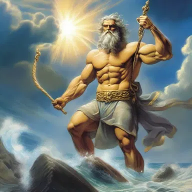 In Greek mythology, Zeus entrusted the stewardship of the sky to his brother Poseidon, who kept watch over the seas and storms.