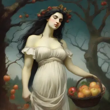 In Greek mythology, the goddess Persephone was associated with the underworld and was often depicted as a scavenger of the dead.