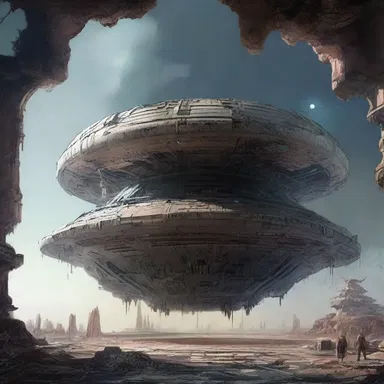 In the science fiction novel, the scavenger explored the remnants of an abandoned spaceship looking for valuable artifacts.