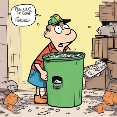 In the cartoon series, the scavenger character was constantly rummaging through trash cans in search of discarded treasures.