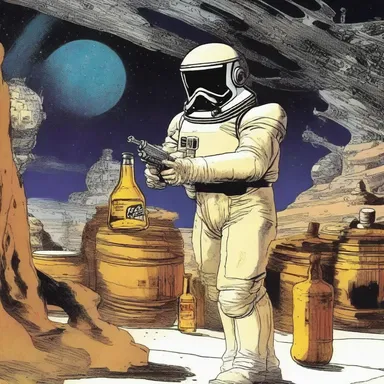 In the bootlegging-ridden future, smugglers use advanced technology to move and sell illicit alcoholic drinks across galaxies.