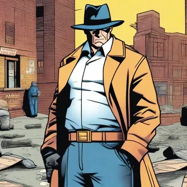 The main character in the comic book series is a vigilante who fights crime while also operating a bootlegging operation.
