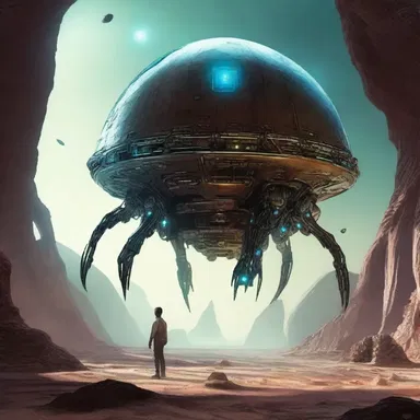 In the science fiction novel, the protagonist discovers ancient alien technology and uncovers a hidden world beneath the scratchy surface of reality.