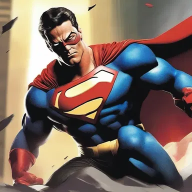 As the superhero landed on the villain's chest, his strike left a deep scratch, marking the beginning of their epic battle.