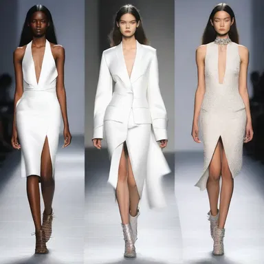 The designer showcased a collection of luxurious silk dresses and tailored jackets, but the scratch on the final sketches gave them an edgy and unconventional look.