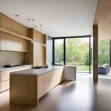 The modern house featured minimalist design elements, including sleek lines and open spaces, yet the scratch on the blueprint added a touch of imperfection and character.